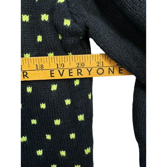 Ugly Christmas Sweater "Are You Naughty Or Nice?"  Sweater Medium Black & Green - Picture 6 of 8